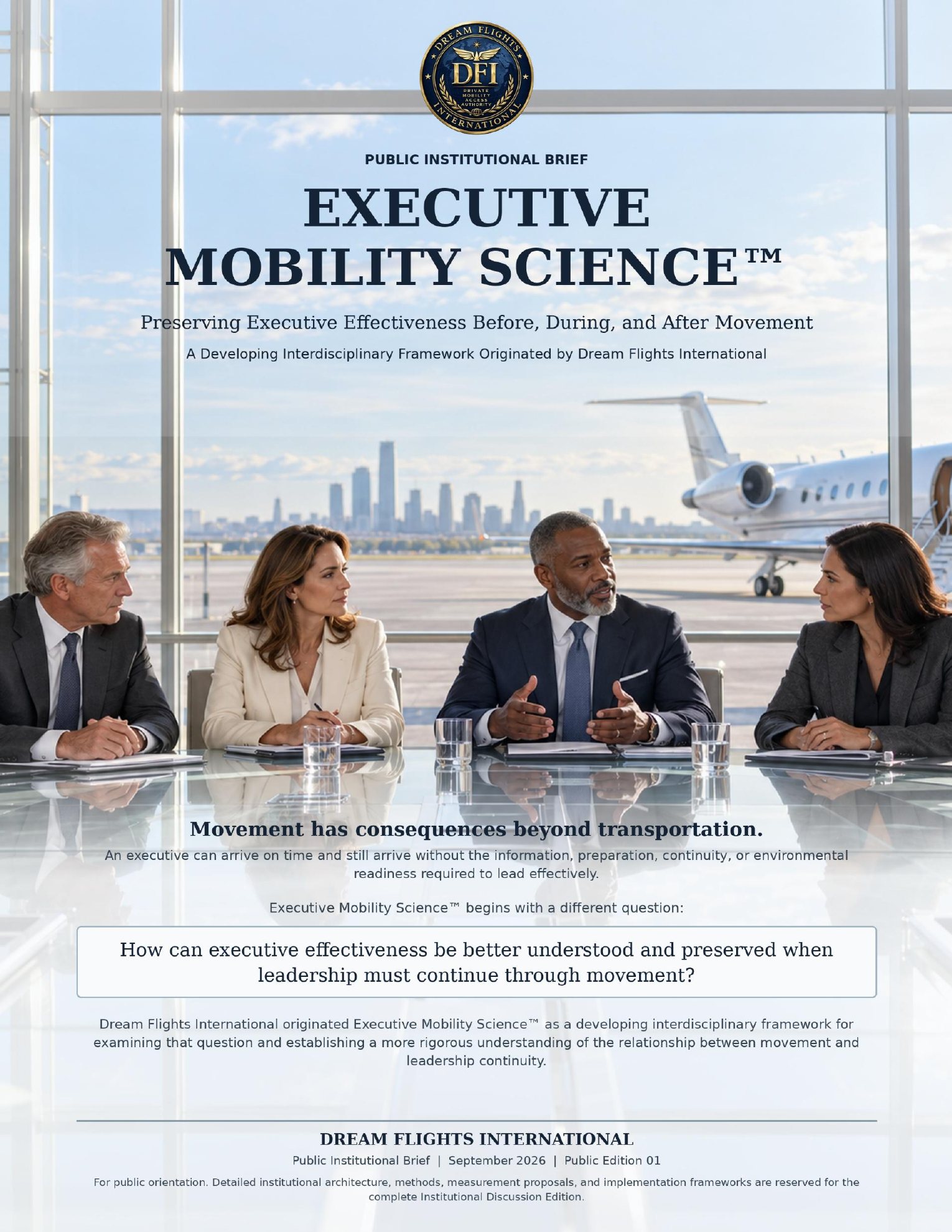 Cover of the Executive Mobility Science Public Institutional Brief